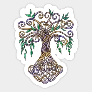 Celtic Tree of Life Nature Colored Sticker